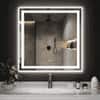 Square LED Mirror  Illuminated  Mirror with Light Border