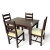 Oakmont Sheesham Wood Accent 4 Seater Dining Table Set