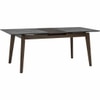 Scandinavian Fortis Extendable Dining Table Walnut Finish