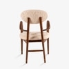 Naaz Solid Wood Dining Chair in Cream Colour
