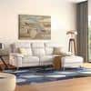 Emila Right Aligned Three Seater Sectional Recliner in Cream Colour