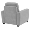 Alvaro Velvet 1 Seater Sofa Grey Color