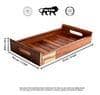 Tray Handpainted with Flower Motifs Handcrafted in Sheesham Wood (13x7.2")