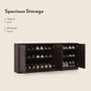 Bennis 21 Pair Shoe Rack in Dark Walnut Finish