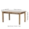 Oakmont Solid Wood 4 Seater Dining Table in Teak Finish