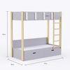 Pine Tree Single Size Bunk Bed In Grey Colour