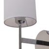 Eliante Cloth Shade Wall Lights Mild Steel & Glass Material Chrome & White Finish