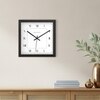 Square Wooden Wall Clock with Roman Numeral Dial and Minute Track