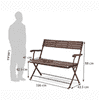 Masai Solid Wood Bench In Dark Teak Finish
