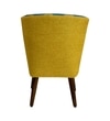 Tiara Solid Wood Accent Chair in Yellow Colour
