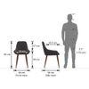 Heston Solid Wood 6 Seater Dining Table With 6 Rickman Lounge Chair (Colour : Matty Grey)