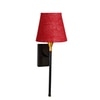 Devansh Metal Electric Wall Light in Black Colour with Maroon Shade Count of 1 Light