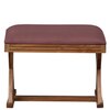 Calvefield Solid Wood Ottoman in Pink Fabric