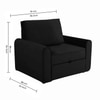 Clevam  Pull Out Sofa cum Bed  in Black Colour