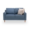Stevens 2 Seater Fabric Sofa in Turkish Blue Colour