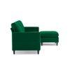 Monznij Sectional Fabric Sofa - Green