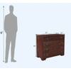 Ridge Solid Wood  Bookshelf in Teak Finish