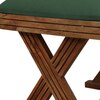 Calvegrove Solid Wood Ottoman in Green Fabric