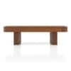Nakkashi Solid Wood Rectangular Coffee Table In Amber Walnut Finish