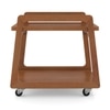 Clara Solid Wood Bar Trolley (Amber Walnut Finish)