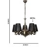 Devansh Metal Wall Mounted Lamp With Black Cotton Shade