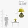 Vera Handicrafted Table Lamp in Green and Printed Colour