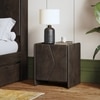 Koro Solid Wood Bedside Table In Drak Chestnut Finish