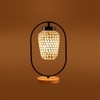 Devansh Multicolor Glass Wooden & Iron Table Lamp -17 Inch Height -U