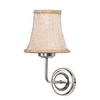 Devansh Steel Wall Mounted Lamp With Beige Jute Shade