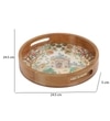 Peacock Palace Round Tray – Mughal-Inspired Art- Small (1 Piece)