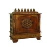 D'Dass Dark Polish Sheesham and Mdf  Wall Hanging Wooden Temple For Pooja