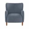 Megual Premium Boucle Upholstered Wingback Chair Blue Colour