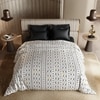 Stoa Paris Satin Comforter, 300TC Comforters for King Size Bed or King Black-White Gold