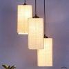 Philip White Natural Fiber Cluster Hanging Light