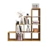 Hexa Engineered Wood Bookshelf Multipurpose Storage Rack in Giant Wood and Frosty White Colour