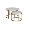 Selma Round Metal Coffee Table In Gold Finish