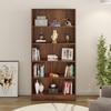 Alex Engineered Wood Bookshelf with Brown Maple finish