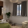 Stoa Paris Velvet Curtains for Window, Premium Dim-Out Curtain for Pack of 2, Date Night - Midnight Muse