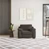 Esquel Premium 1 Seater Fabric Sofa in Stone Grey Velvet Colour