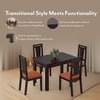 Fidora 4 Seater Dining Table In Mahogany Finish