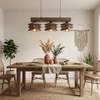 Star Brown Solid Wood Cluster Hanging Light