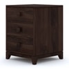 Magellan Solid Wood Bedside Table in Mahogany Finish