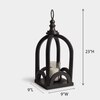 Ireka Homes Lumora Wooden Lantern with Glass and Candle – Home Decor (Pack of 1)