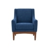 Claudia Boucle Fabric Arm Chair in Blue Colour