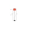 Zara Orange Fabric Floor Lamp with Black Iron Base