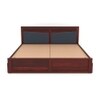 Nikos Sheesham Wood King Size Bed With Drawer Storage In Honey Oak Finish