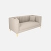 Texude Velvet 3 Seater Sofa in Cream Colour