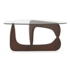 Noguchi Abstract Solid Wood Coffee Table In Dark Walnut Finish