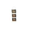 Brown wooden wall hanging photo frames collage set of 3 frames