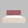 Viveka Engineered Wood Queen  Size Bed With Hydraulic Storage (Melamine Finish, White Colour)